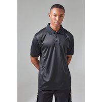 Man Active Golf Performance Poloshirt mit Knopfleiste - Schwarz - XS, Schwarz Man Active Golf Performance Poloshirt mit Knopfleiste - Schwarz - XS, Schwarz von boohooman