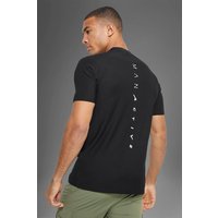 Man Active Gym T-Shirt mit reflektierendem Print - Schwarz - XS, Schwarz Man Active Gym T-Shirt mit reflektierendem Print - Schwarz - XS, Schwarz von boohooman