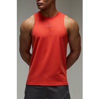 Man Active Hybrid Mesh-vesttop - Orange - M, Orange von boohooman