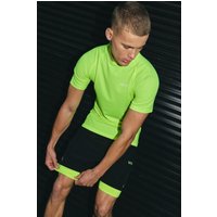 Man Active Hybrid Muscle-Fit Mesh T-Shirt - Gelb - M, Gelb von boohooman