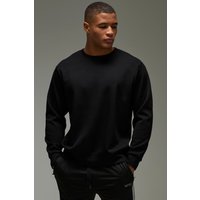 Man Active Sweatshirt - Schwarz - L, Schwarz von boohooman