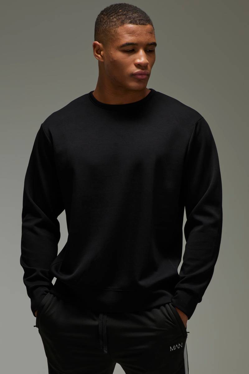 Man Active Sweatshirt - Schwarz - S, Schwarz von boohooman