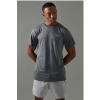 Man Active Jacquard T-Shirt - Grau - XS, Grau Man Active Jacquard T-Shirt - Grau - XS, Grau von boohooman