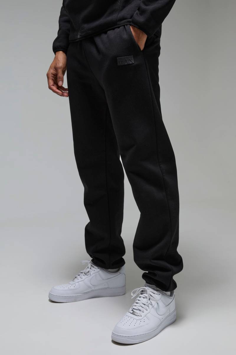 Man Active Jogginghose mit Aufnäher - Schwarz - XL, Schwarz von boohooman
