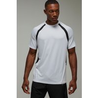 Man Active Colorblock T-Shirt - Weiß - XS, Weiß Man Active Colorblock T-Shirt - Weiß - XS, Weiß von boohooman