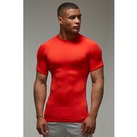 Man Active Lightweight Essentials Fitness Muscle Fit T-Shirt mit Raglanärmeln - Rot - M, Rot von boohooman