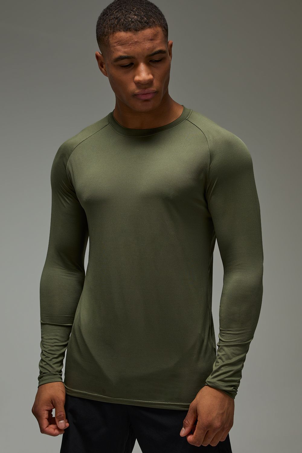 Man Active Lightweight Essentials Gym Raglan T-Shirt mit langen Ärmeln - Khaki - 5XL, Khaki Man Active Lightweight Essentials Gym Raglan T-Shirt mit langen Ärmeln - Khaki - 5XL, Khaki von boohooman