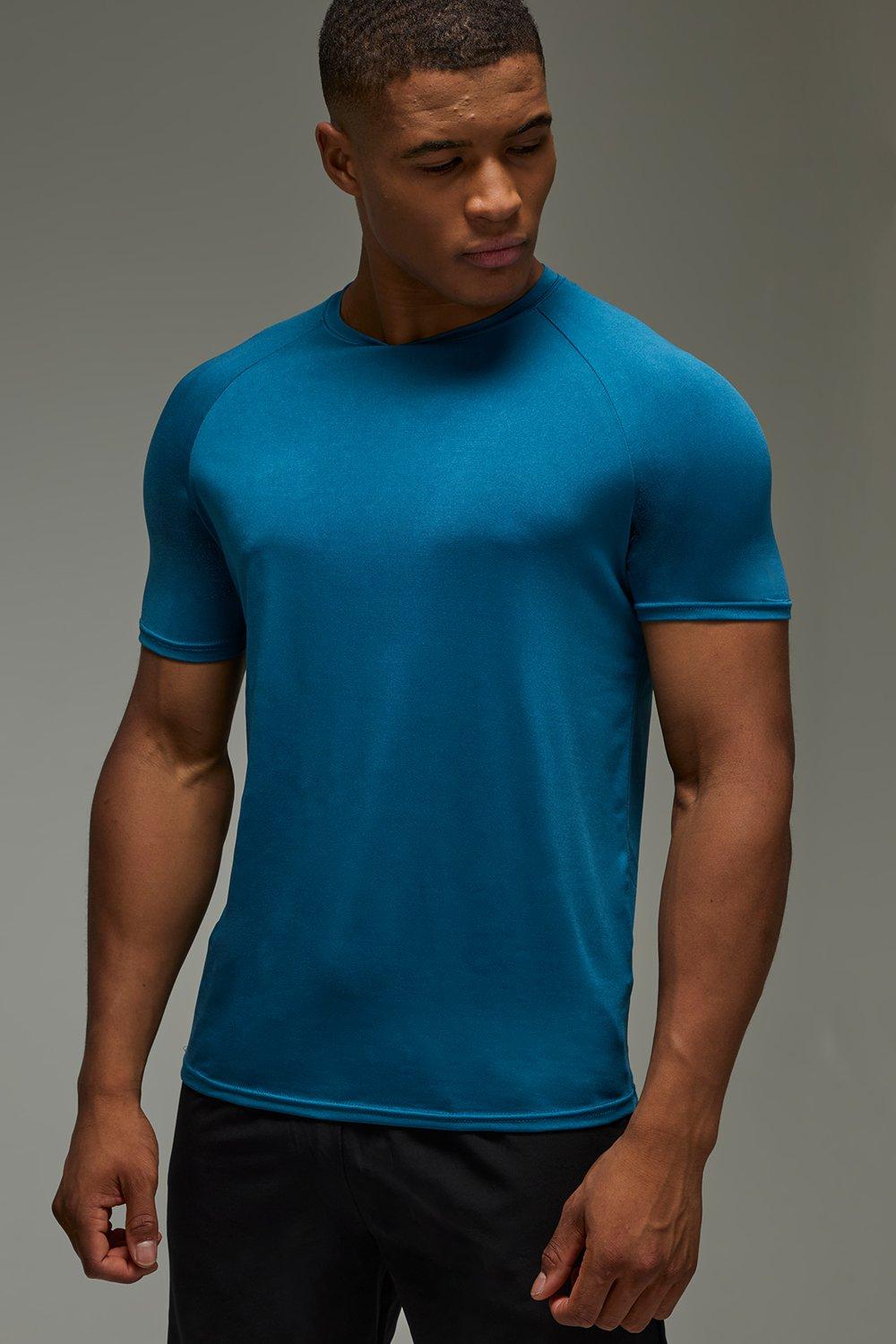 Man Active Lightweight Essentials Gym Raglan T-Shirt - Petrol - M, Petrol Man Active Lightweight Essentials Gym Raglan T-Shirt - Petrol - M, Petrol von boohooman