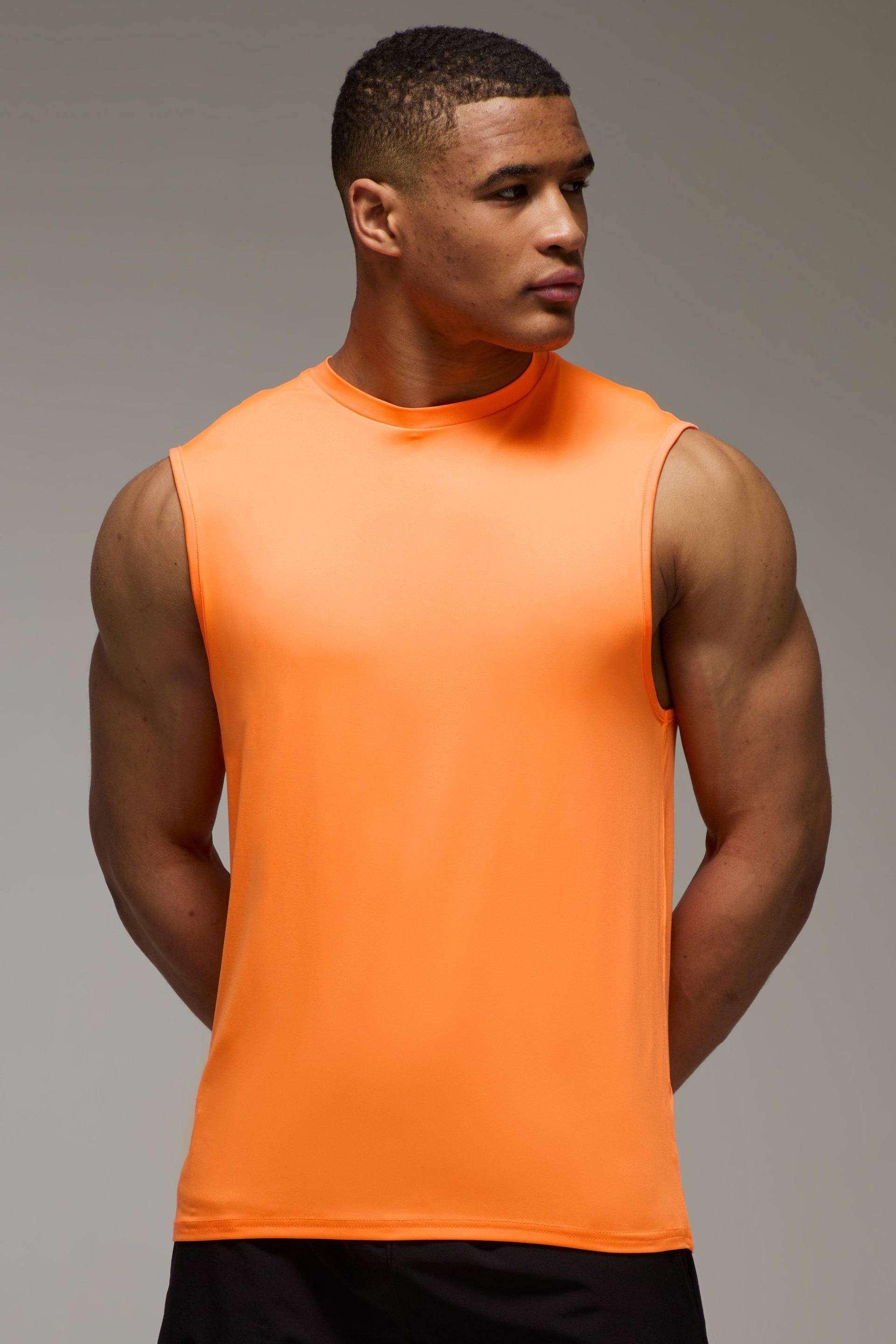 Man Active Lightweight Essentials Gym vesttop - Orange - 2XL, Orange Man Active Lightweight Essentials Gym vesttop - Orange - 2XL, Orange von boohooman
