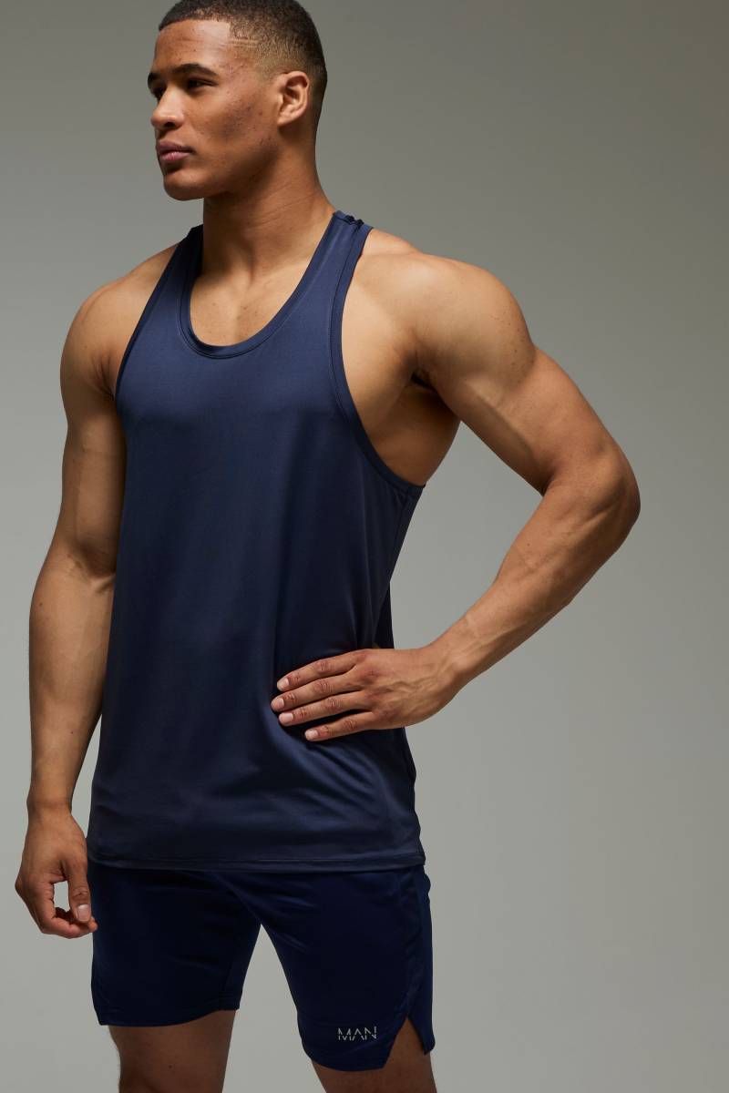 Man Active Lightweight Essentials Sport-Top - Blau - XS, Blau Man Active Lightweight Essentials Sport-Top - Blau - XS, Blau von boohooman