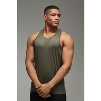 Man Active Lightweight Essentials Sport-Top - Khaki - XS, Khaki von boohooman