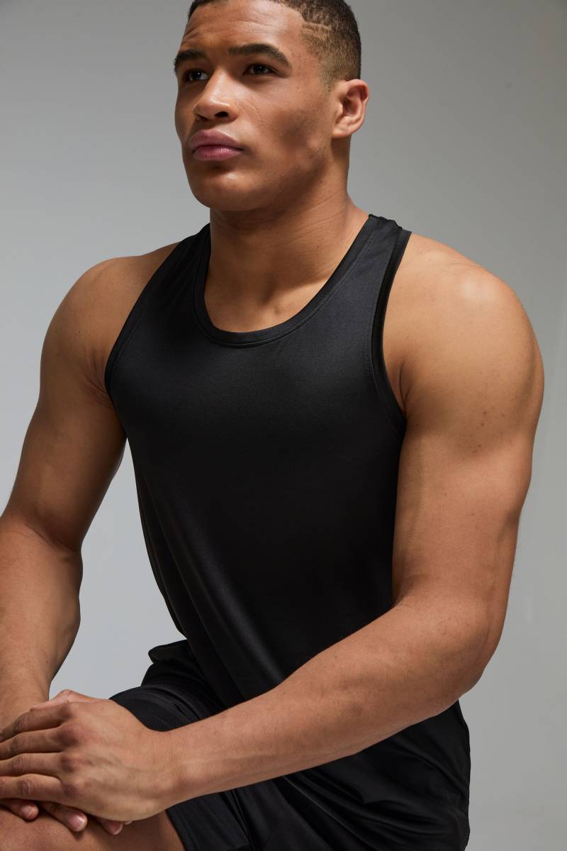 Man Active Lightweight Essentials Sport-Top - Schwarz - L, Schwarz von boohooman