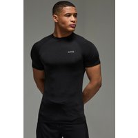 Man Active Lightweight Muscle-Fit Raglan T-Shirt - Schwarz - 2XL, Schwarz Man Active Lightweight Muscle-Fit Raglan T-Shirt - Schwarz - 2XL, Schwarz von boohooman