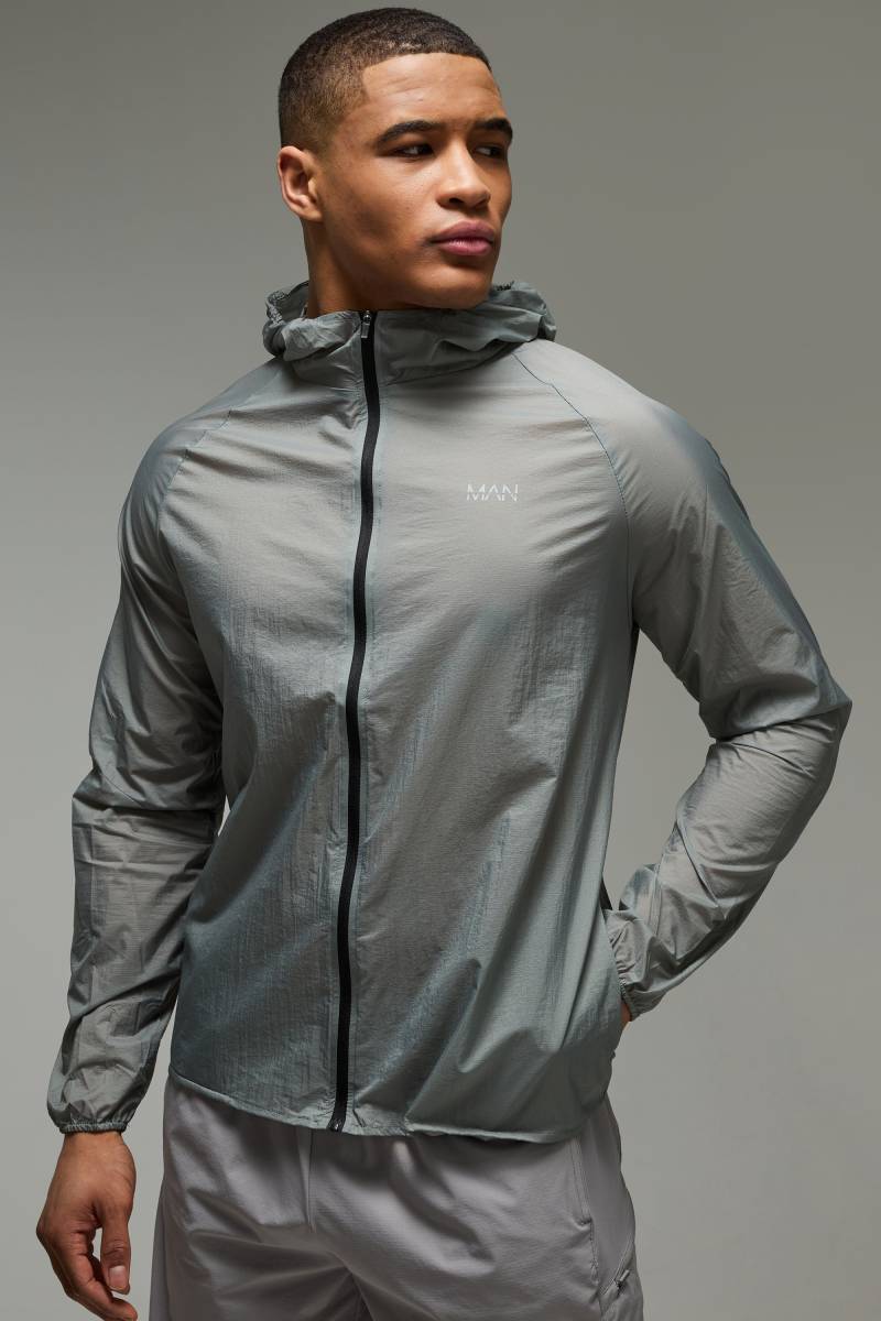 Man Active Lightweight Regenmantel - Grau - XS, Grau Man Active Lightweight Regenmantel - Grau - XS, Grau von boohooman