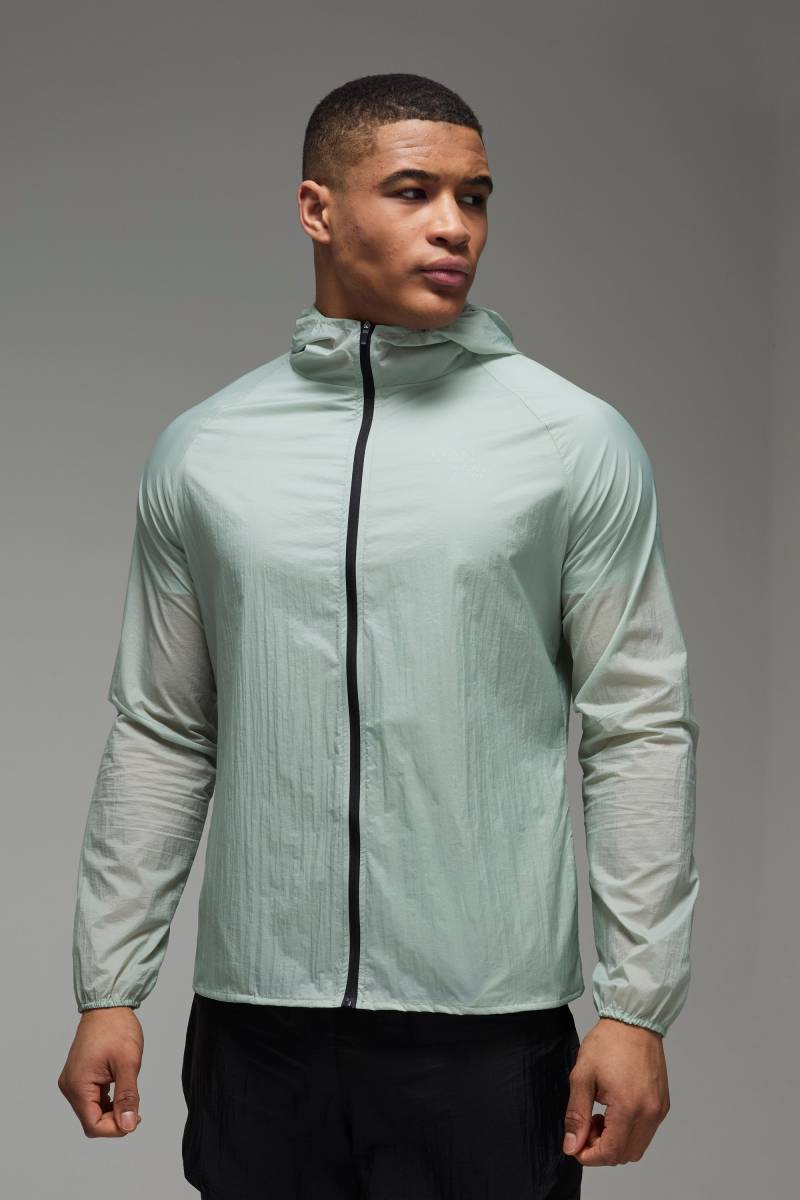 Man Active Lightweight Regenmantel - Grün - XL, Grün von boohooman