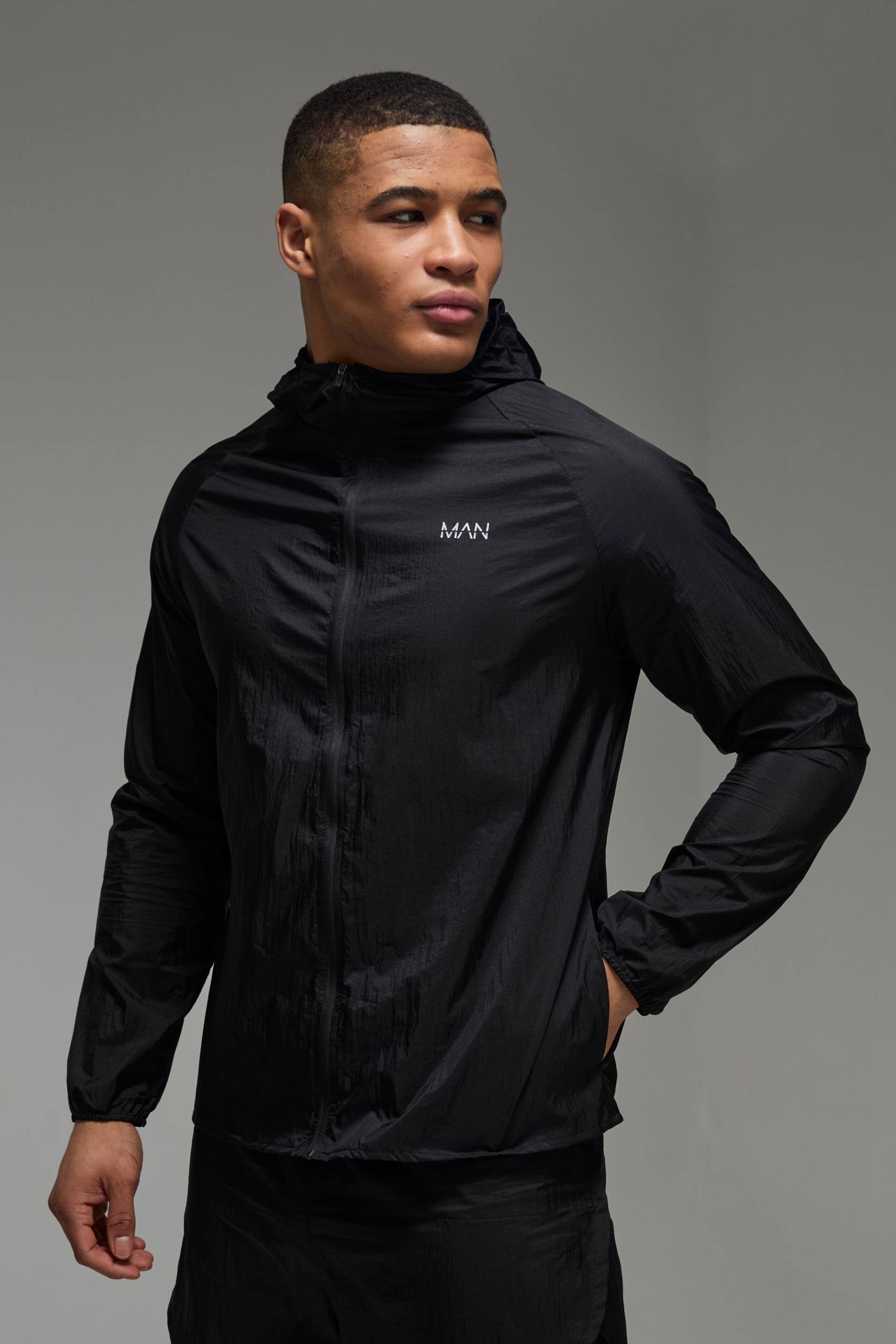 Man Active Lightweight Regenmantel von boohooman