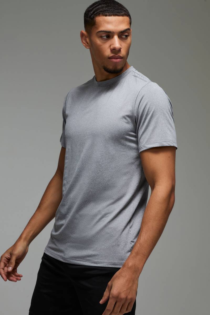 Man Active Mesh T-Shirt - Grau - XS, Grau Man Active Mesh T-Shirt - Grau - XS, Grau von boohooman