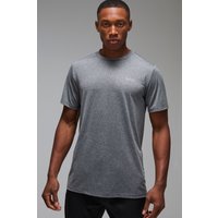 Man Active Mesh T-Shirt - Schwarz - XS, Schwarz von boohooman