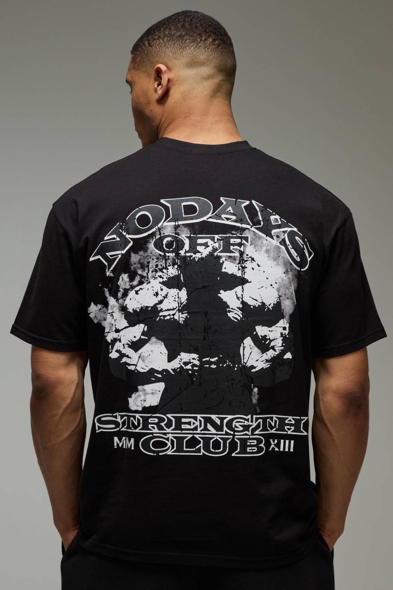 Man Active One More Rep NYC T-Shirt - Schwarz - 2XL, Schwarz von boohooman
