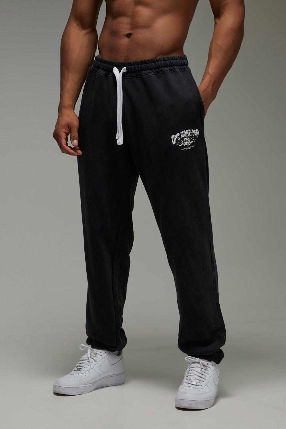 Man Active One More Rep NYC Oversize Jogginghose - Schwarz - XS, Schwarz von boohooman