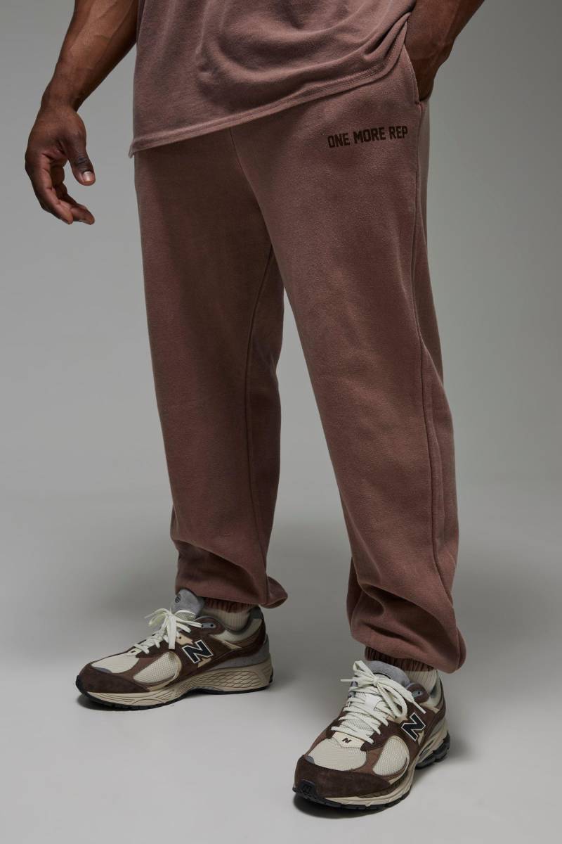 Man Active One More Rep Oversize Jogginghose - Braun - XS, Braun von boohooman