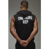 Ärmelloser Man Active One More Rep Hoodie - Schwarz - XS, Schwarz Ärmelloser Man Active One More Rep Hoodie - Schwarz - XS, Schwarz von boohooman
