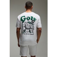 Man Active Oversize Golf T-Shirt - Weiß - XS, Weiß von boohooman