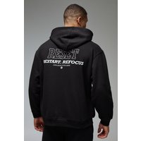 Man Active Oversize Hoodie - Schwarz - XS, Schwarz Man Active Oversize Hoodie - Schwarz - XS, Schwarz von boohooman