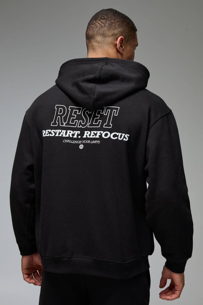 Man Active Oversize Hoodie - Schwarz - XS, Schwarz Man Active Oversize Hoodie - Schwarz - XS, Schwarz von boohooman