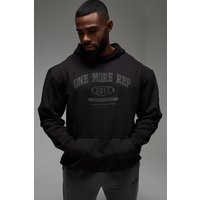 Man Active Oversize Hoodie mit One More Rep Print - Schwarz - M, Schwarz Man Active Oversize Hoodie mit One More Rep Print - Schwarz - M, Schwarz von boohooman