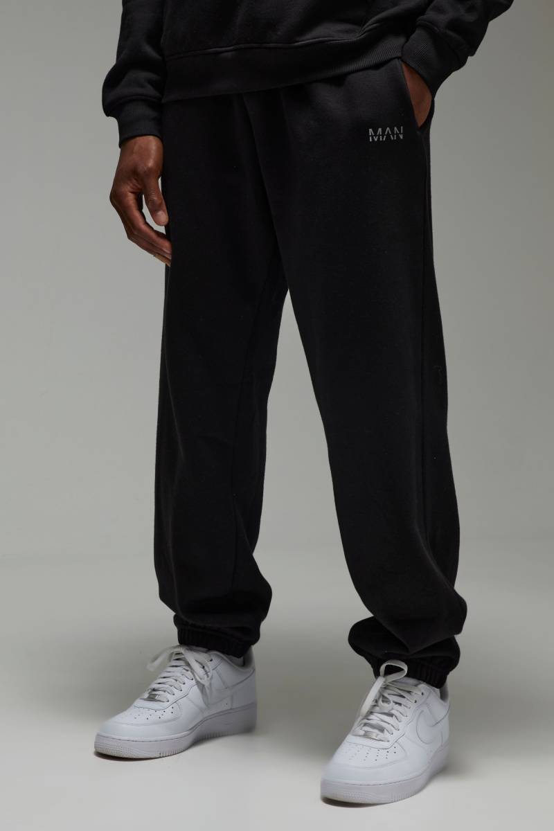 Man Active Oversize Jogginghose - Schwarz - L, Schwarz von boohooman
