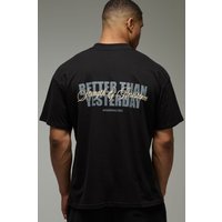 Man Active Oversize T-Shirt - Schwarz - XS, Schwarz von boohooman