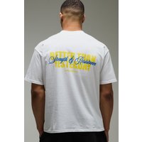Man Active Oversize T-Shirt - Weiß - XS, Weiß Man Active Oversize T-Shirt - Weiß - XS, Weiß von boohooman