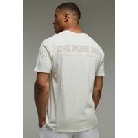 Man Active Oversize T-Shirt mit One More Rep Print - Ecru - L, Ecru Man Active Oversize T-Shirt mit One More Rep Print - Ecru - L, Ecru von boohooman