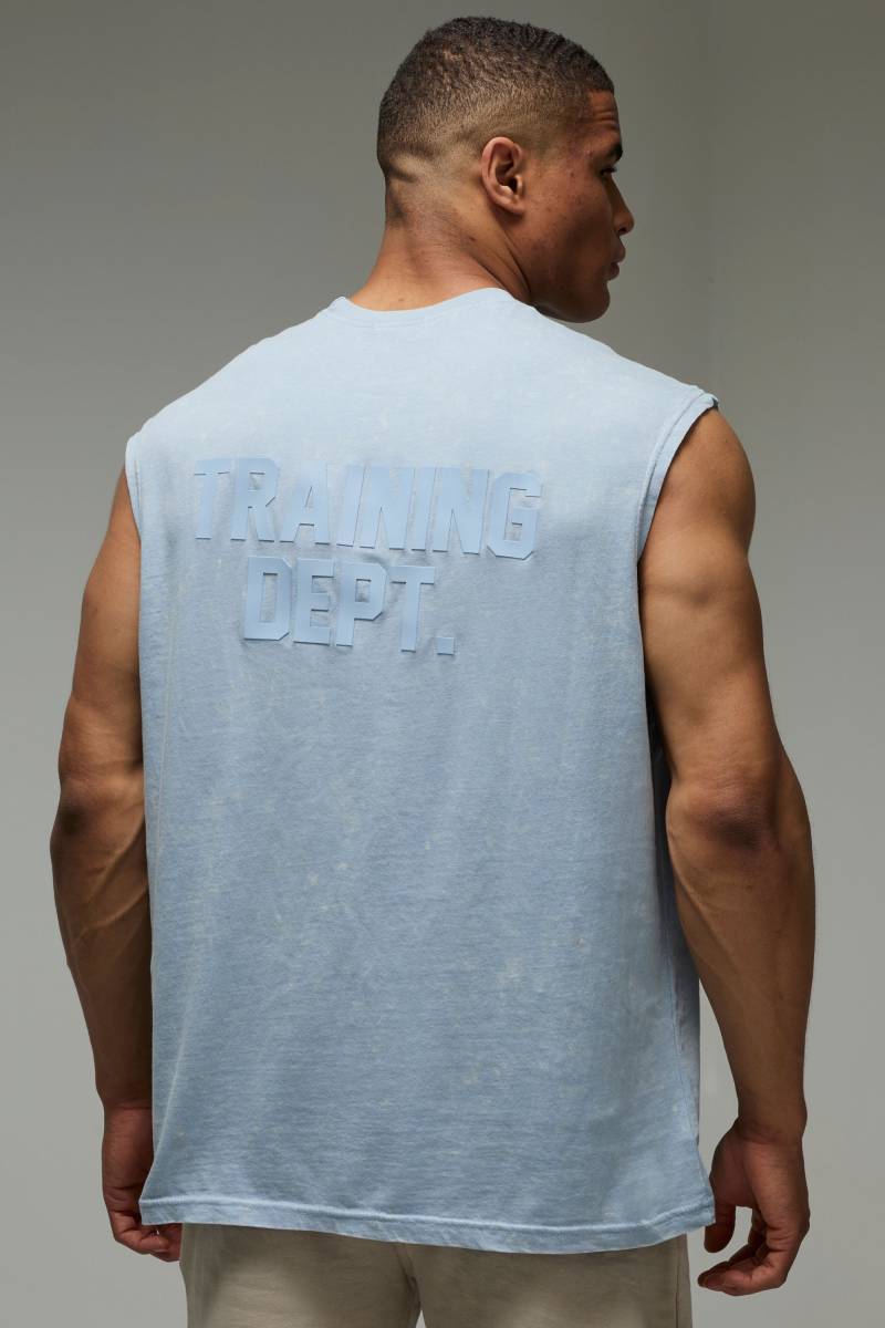 Man Active Oversize Trainings-vesttop - Blau - XS, Blau Man Active Oversize Trainings-vesttop - Blau - XS, Blau von boohooman