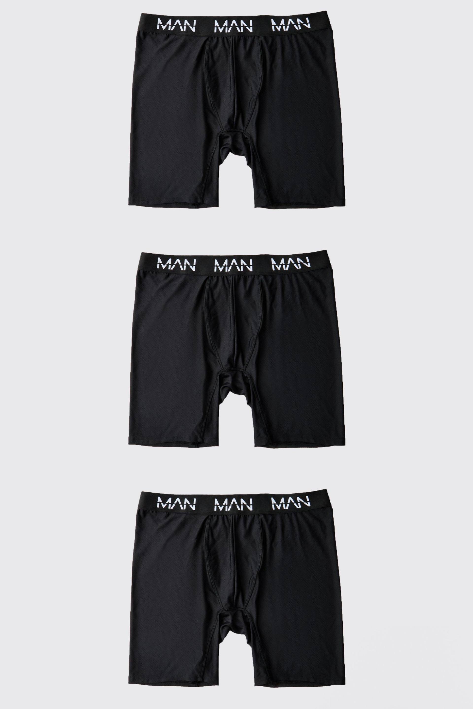 3er-Pack Man Active Performance Boxershorts - Schwarz - XL, Schwarz 3er-Pack Man Active Performance Boxershorts - Schwarz - XL, Schwarz von boohooman
