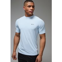 Man Active Performance Raglan T-Shirt - Blau - XL, Blau Man Active Performance Raglan T-Shirt - Blau - XL, Blau von boohooman