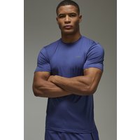 Man Active Performance T-Shirt - Blau - XS, Blau von boohooman