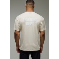 Man Active Performance Training Dept Oversize T-Shirt - Weiß - L, Weiß von boohooman