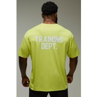 Man Active Performance Training Dept Oversize T-Shirt - Gelb - S, Gelb Man Active Performance Training Dept Oversize T-Shirt - Gelb - S, Gelb von boohooman