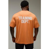 Man Active Performance Training Dept Oversize T-Shirt - Orange - M, Orange von boohooman