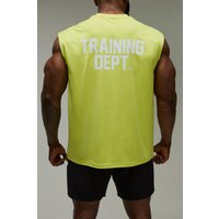Man Active Performance Training Dept Oversized vest - Gelb - 2XL, Gelb von boohooman