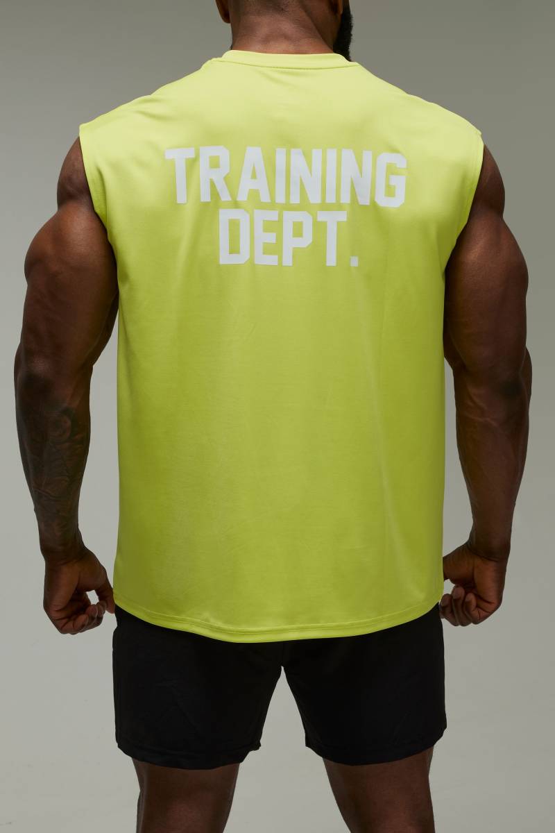 Man Active Performance Trainings Dept Oversize vesttop - Gelb - M, Gelb Man Active Performance Trainings Dept Oversize vesttop - Gelb - M, Gelb von boohooman
