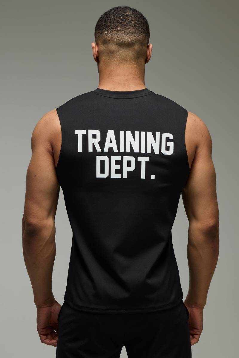 Man Active Performance Trainings Dept Oversize vesttop - Schwarz - XS, Schwarz Man Active Performance Trainings Dept Oversize vesttop - Schwarz - XS, Schwarz von boohooman