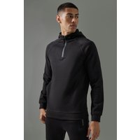 Man Active Pro Fleece Hoodie mit 1/4 Reißverschluss von boohooman
