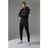 Man Active Pro Fleece Hoodie & Skinny Jogginghose von boohooman