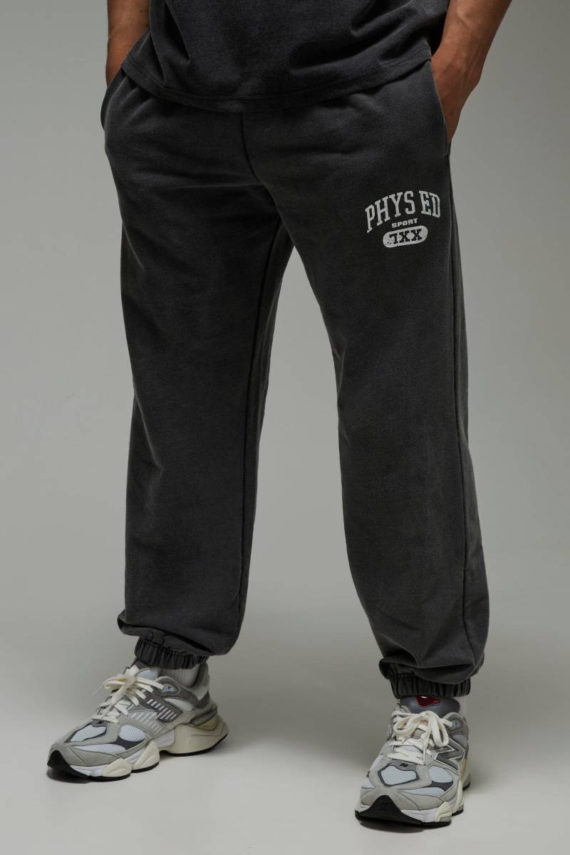 Man Active Psych Ed Oversize Jogginghose - Schwarz - 2XL, Schwarz von boohooman