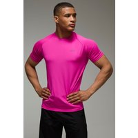 Man Active Raglan T-Shirt - Rosa - XS, Rosa Man Active Raglan T-Shirt - Rosa - XS, Rosa von boohooman