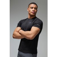 Man Active Raglan T-Shirt - Schwarz - XS, Schwarz von boohooman