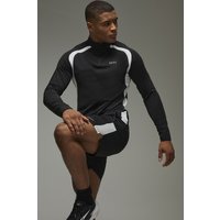 Man Active Trainingsanzug mit 1/4 Reißverschluss - Schwarz - XS, Schwarz Man Active Trainingsanzug mit 1/4 Reißverschluss - Schwarz - XS, Schwarz von boohooman